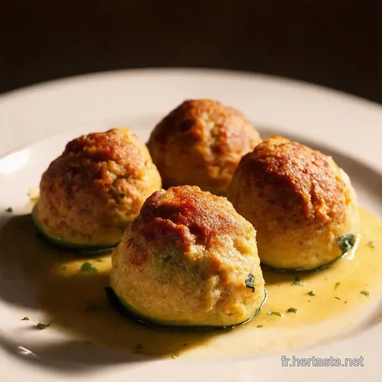 Boulettes De Courgettes Fondantes Au Parmesan presentation