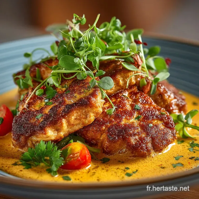 Le Croustillant Soleil Brick De Poulet Cr&eacute;meux Au Curry Doux presentation