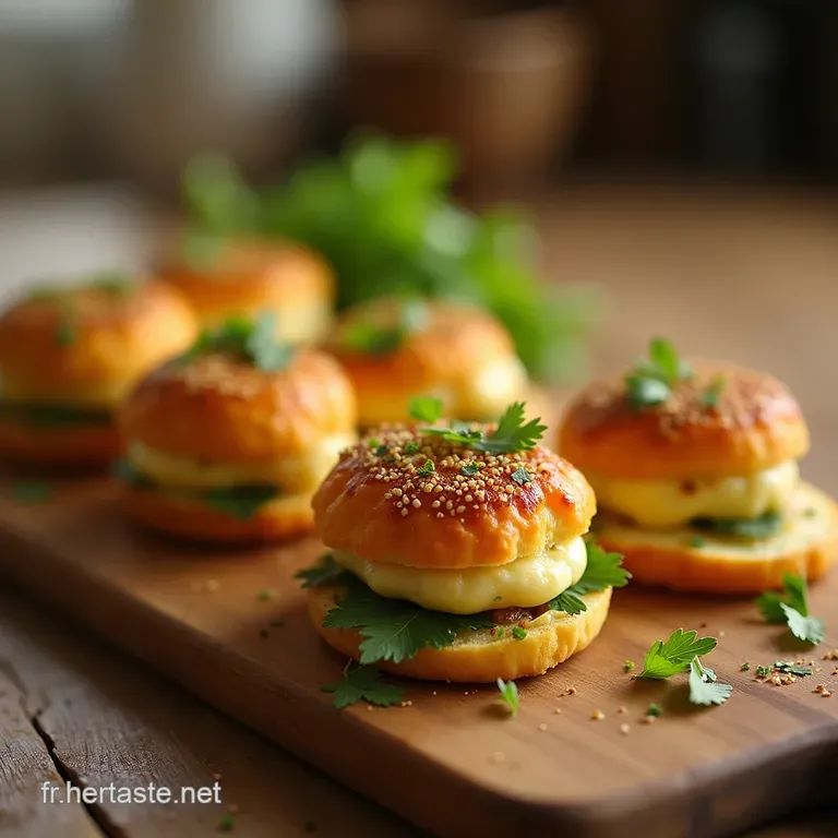 Les Bricks Croustillants Aux Trois Fromages Et Menthe Fra&icirc;che presentation
