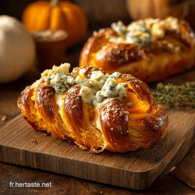 Brioche Torsad&eacute;e Butternut Roquefort presentation