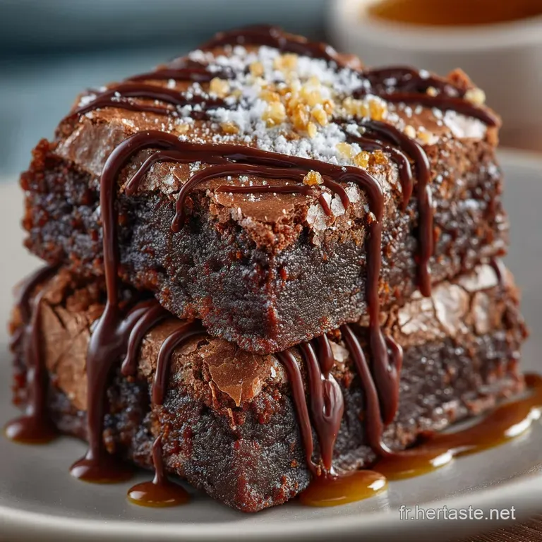 Le Brownie Fondant Sans Gluten Du Chef Ultrafudgy Et Cro&ucirc;te Brillante presentation