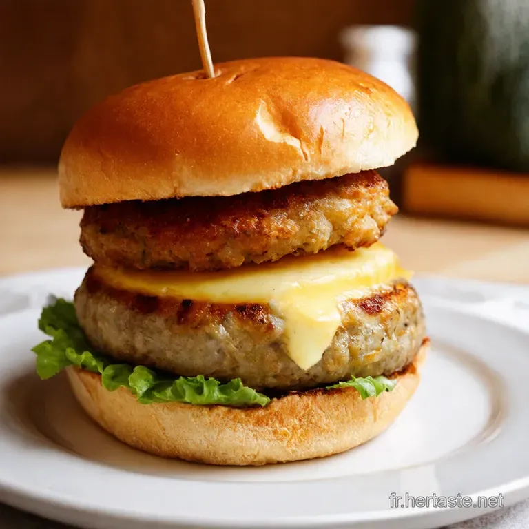 Burger R&ocirc;sti Raclette presentation