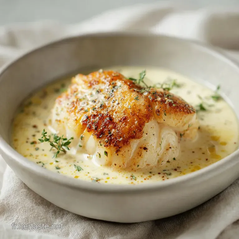 Dos de Cabillaud &agrave; la Cr&egrave;me de Parmesan au Citron