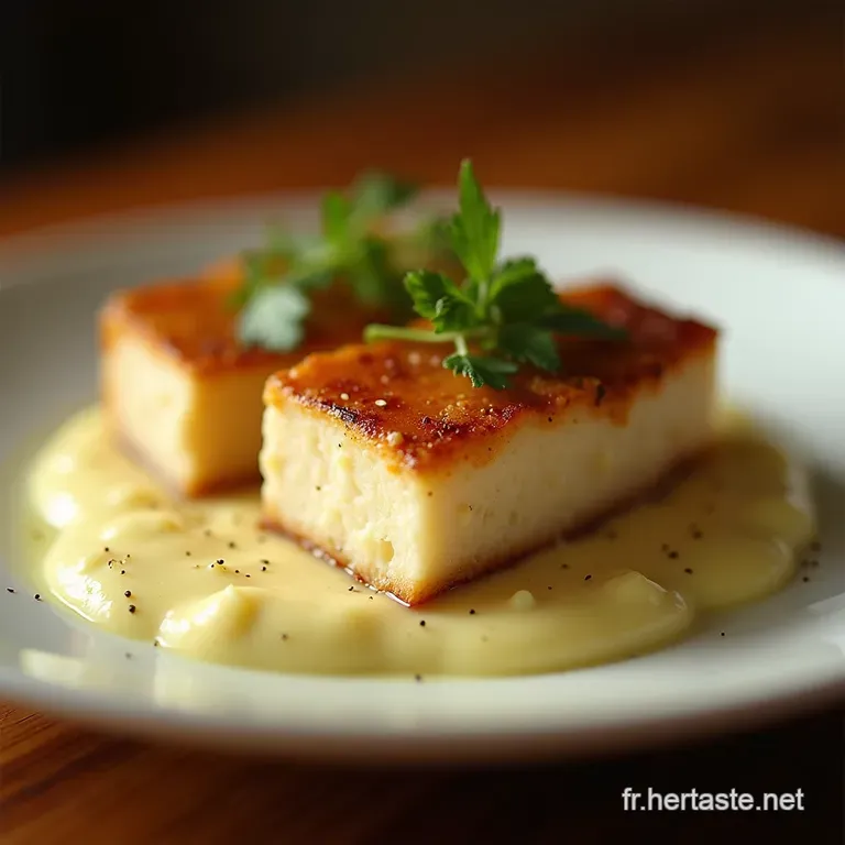 Dos De Cabillaud Noblesse R&ocirc;ti &Agrave; La Perfection Napp&eacute; De Cr&egrave;me De Parmesan Acidul&eacute;e Au Citron presentation