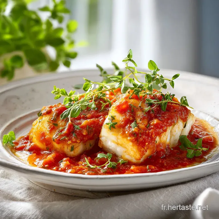 Cabillaud Proven&ccedil;al: Chair Nacr&eacute;e et Sauce Velout&eacute;e