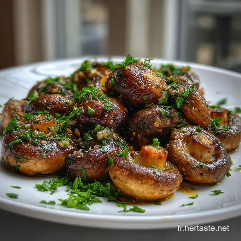 Champignons Ail Persil Four : R&ocirc;tis &Agrave; Lail Et Persil Frais presentation