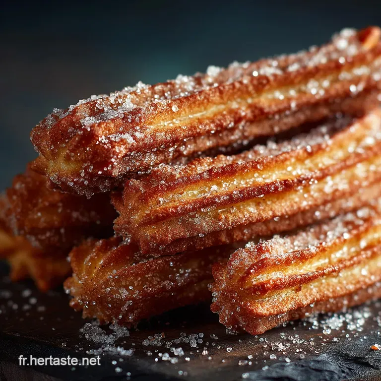 Churros Classiques L&eacute;gers Et Croustillants Lart De La P&acirc;te Frit presentation