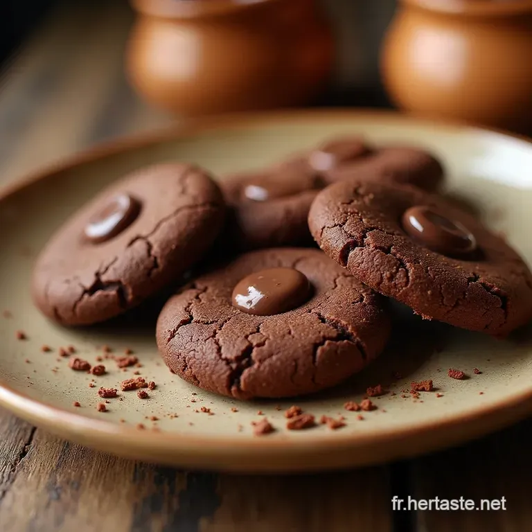 Les Cookies C&oelig;ur Secret P&eacute;pites De Chocolat Fondantes Surprise Au Nutella presentation