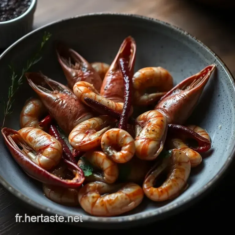 Crevettes Saut&eacute;es Au Sel Et Poivre : Un D&eacute;lice Croustillant presentation