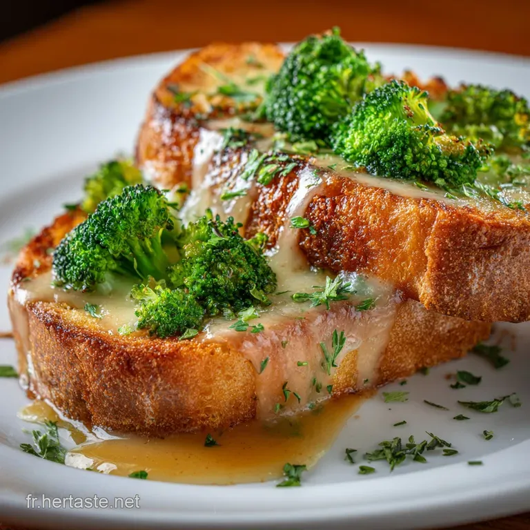 Le Croque Vert &Eacute;l&eacute;gant Croque Healthy au Brocolis et Sauce L&eacute;g&egrave;re
