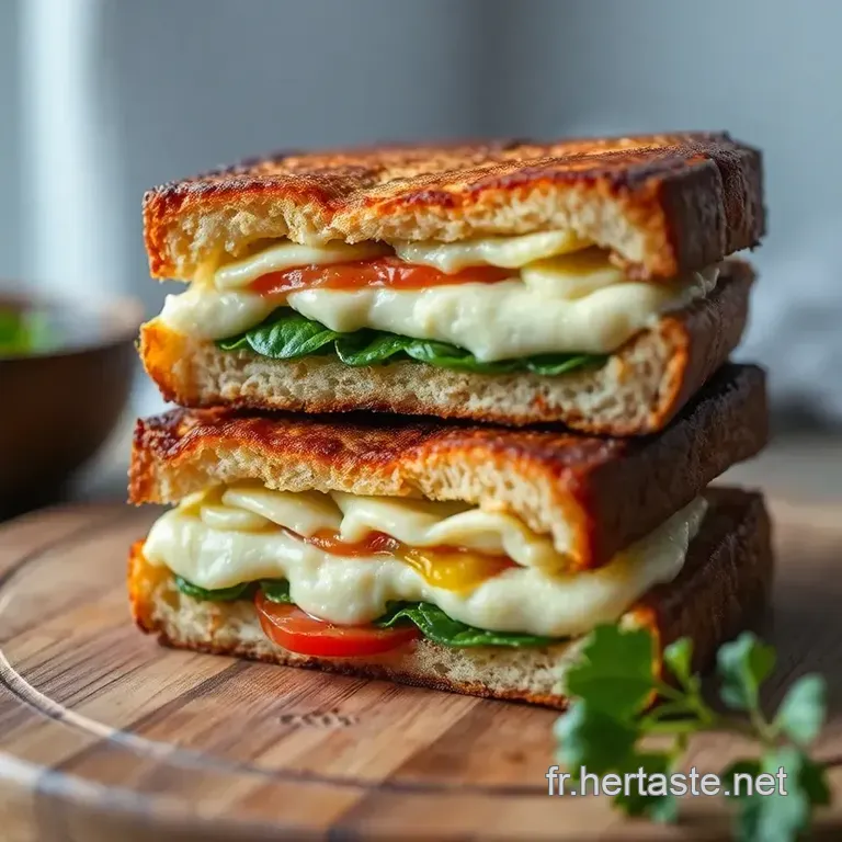 Croque V&eacute;g&eacute;tarien Gourmet: Un Sandwich Qui a Du Panache! presentation