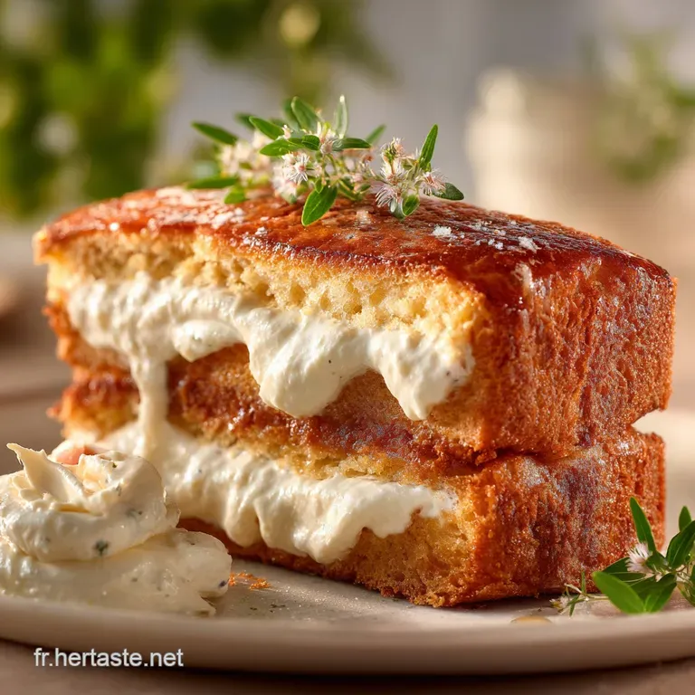 Croquemonsieur Sucr&eacute; Brioche Dor&eacute;e Mascarpone et Vanille Maison