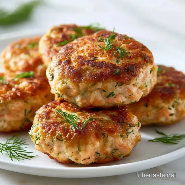 Trois croquettes beiges et croquantes pos&eacute;es sur une cr&egrave;me onctueuse avec un quartier de citron jaune vif et frais.