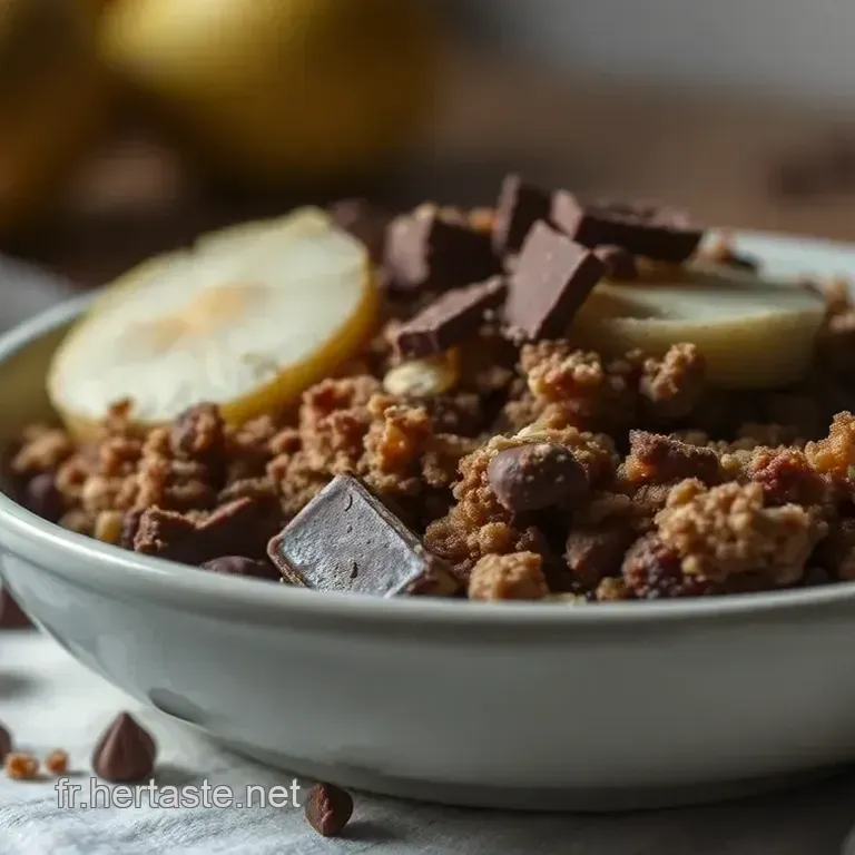 Crumble aux Poires et Chocolat : Douceur Automnale
