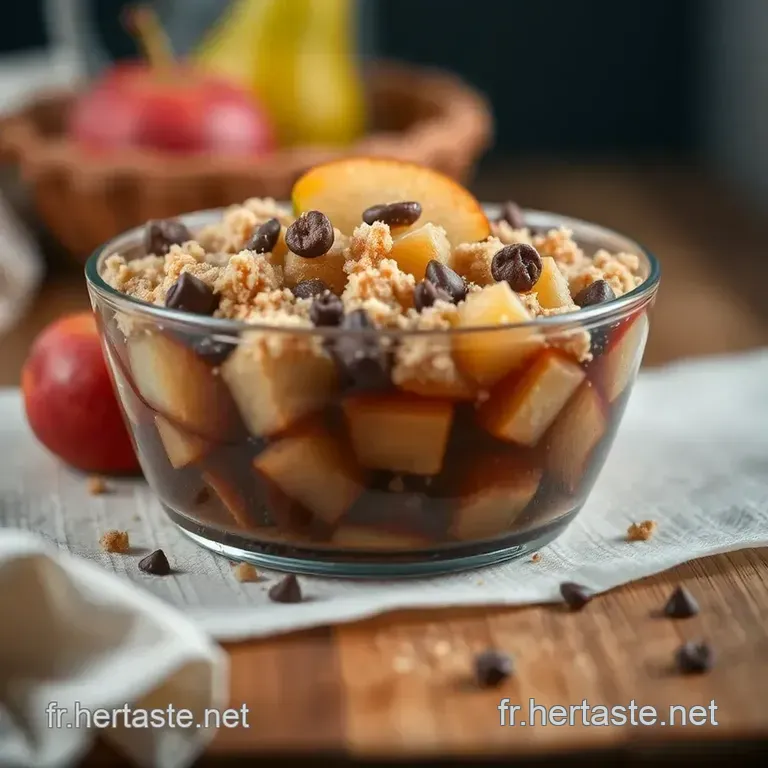Crumble Poire Chocolat : Le Dessert Doux Et R&eacute;confortant presentation