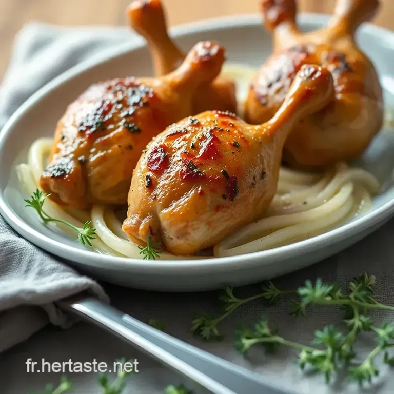 Cuisses De Poulet R&ocirc;ties Au Citron Et Aux Herbes: Un Classique Simplifi&eacute; presentation