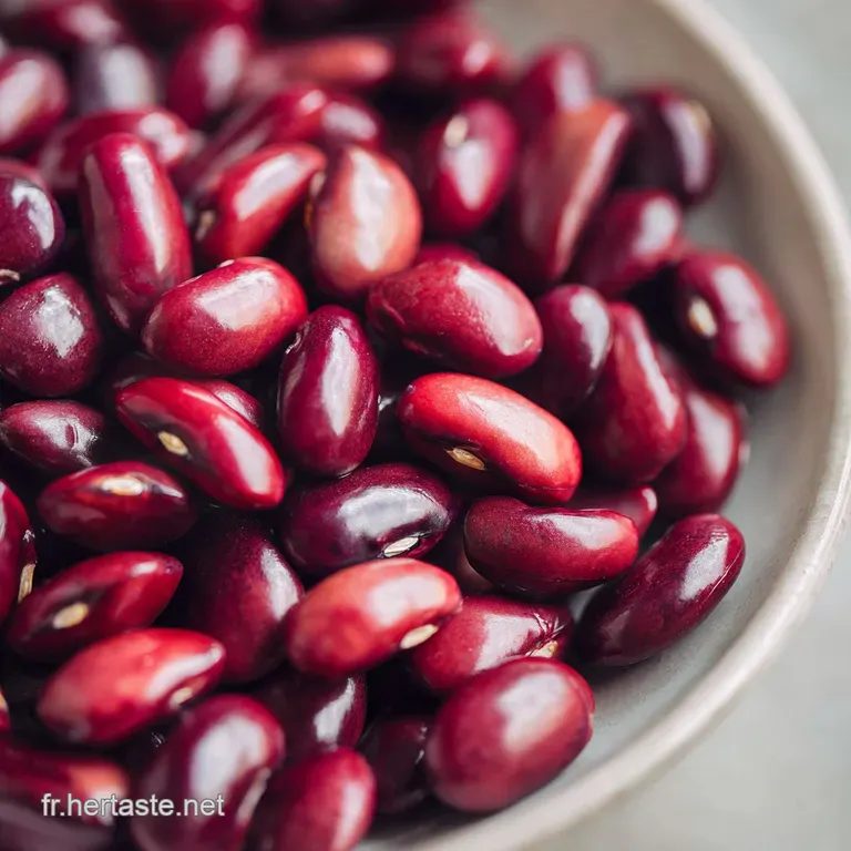 Elegant plating featuring glistening kidney beans in a savory broth, artfully arranged with a sprig of vibrant green parsley.
