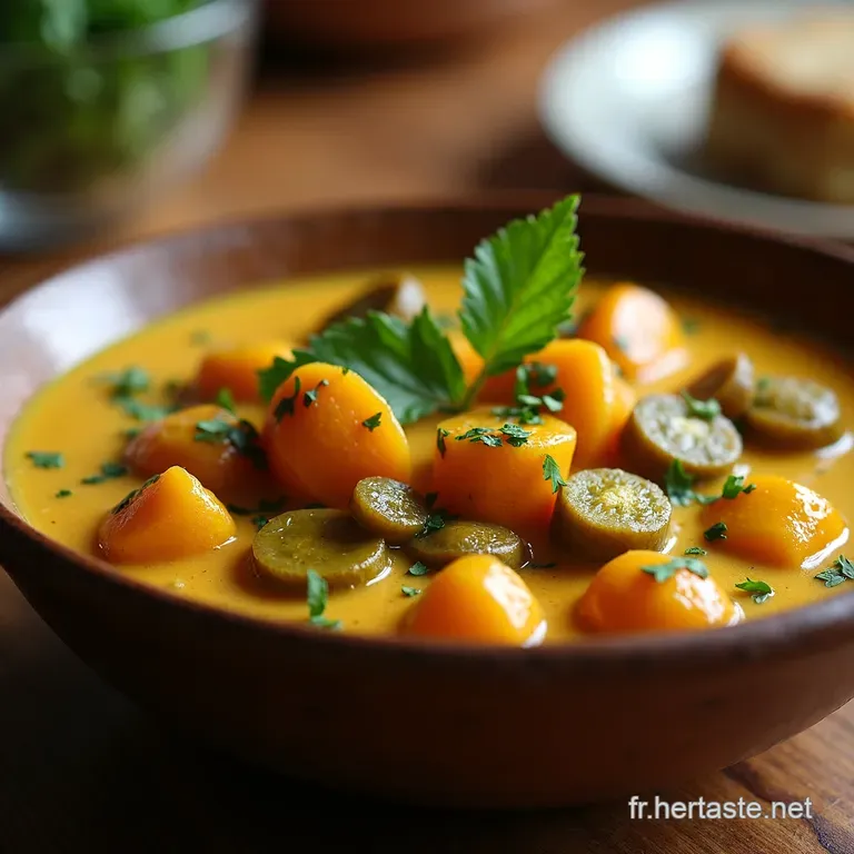 Curry De L&eacute;gumes &Eacute;pic&eacute; Au Lait De Coco presentation
