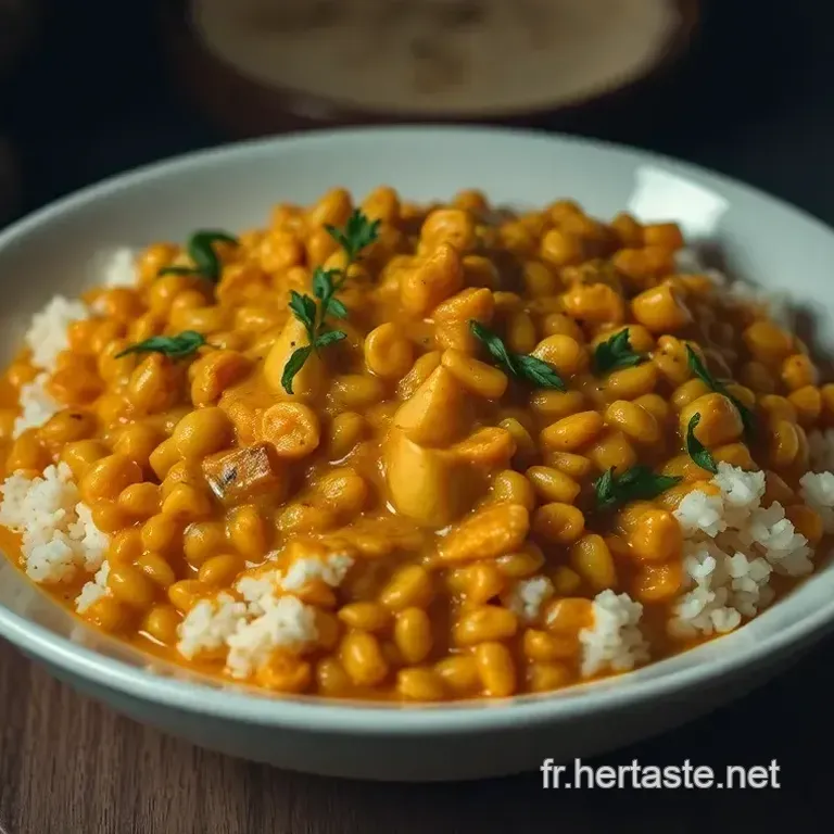 Curry de Lentilles Corail Cr&eacute;meux au Lait de Coco
