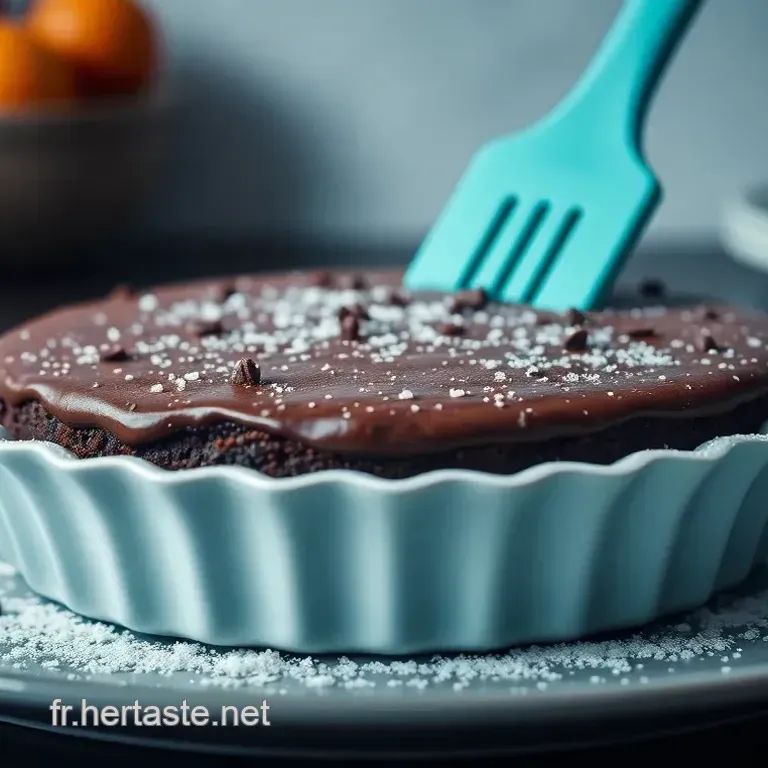 D&eacute;licieux G&acirc;teau au Chocolat: La Magie de la Spatule en Silicone