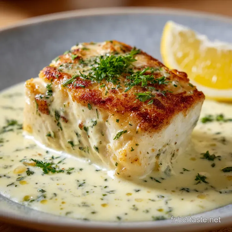 Dos de Cabillaud &agrave; la Cr&egrave;me d Ail et Persil