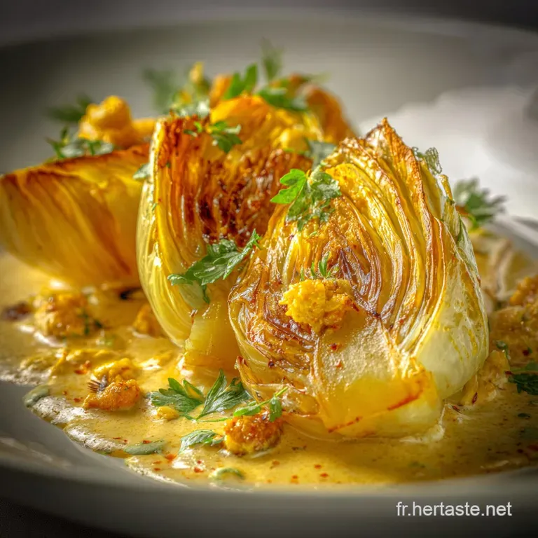 Endives Brais&eacute;es &agrave; la Sauce Moutarde : Le secret des endives fondantes.