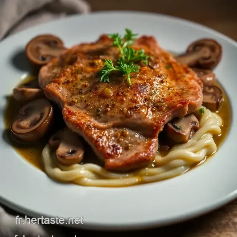 Escalope Foresti&egrave;re Aux Champignons Et Cr&egrave;me presentation