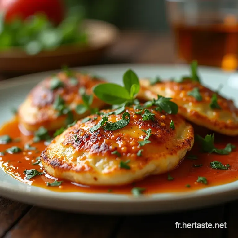 Escalopes De Poulet Tendres Sauce Tomate Maison Aux Herbes De Provence presentation