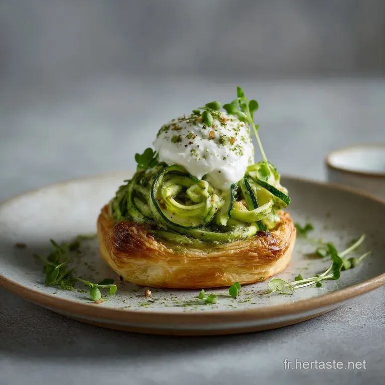 Feuillet&eacute; Courgette Burrata : Croustillant et Cr&eacute;meux