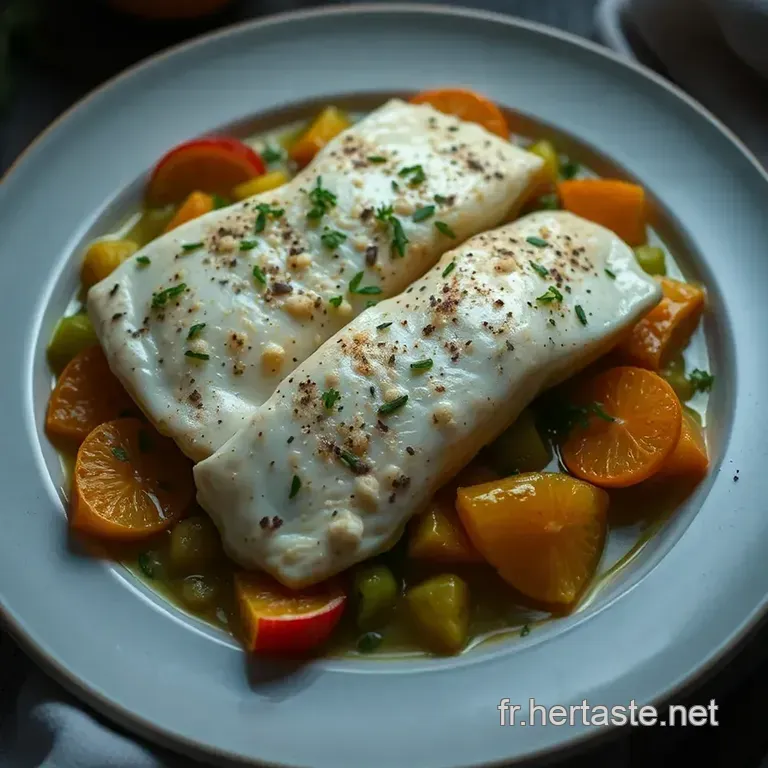 Filet De Maigre Saut&eacute; Aux Agrumes Et Herbes Fra&icirc;ches presentation
