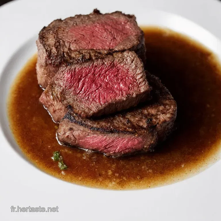 Filet Mignon R&ocirc;ti au Four Sauce au Beurre Rouge