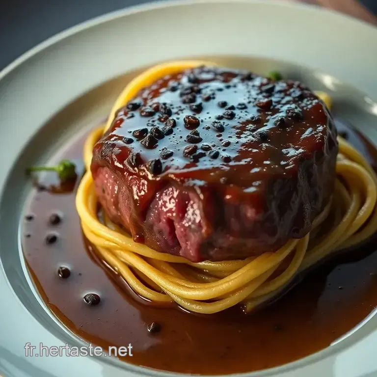 Filet Mignon R&ocirc;ti Au Four Sauce Bordelaise &Eacute;pic&eacute;e presentation