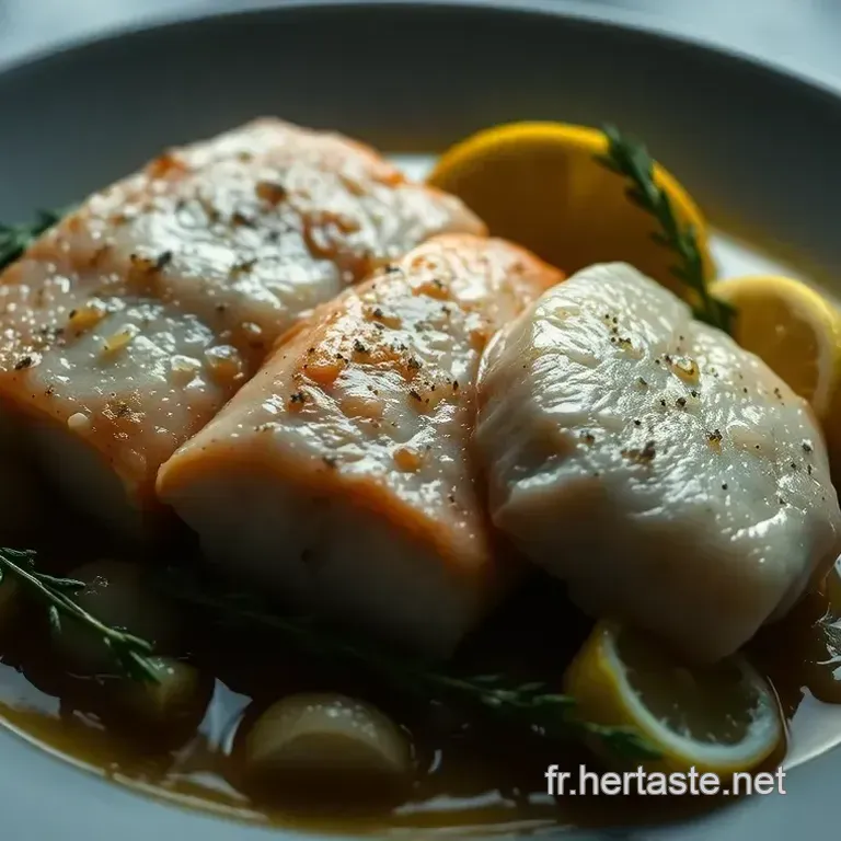 Filets de Loup de Mer Po&ecirc;l&eacute;s au Citron et aux Herbes