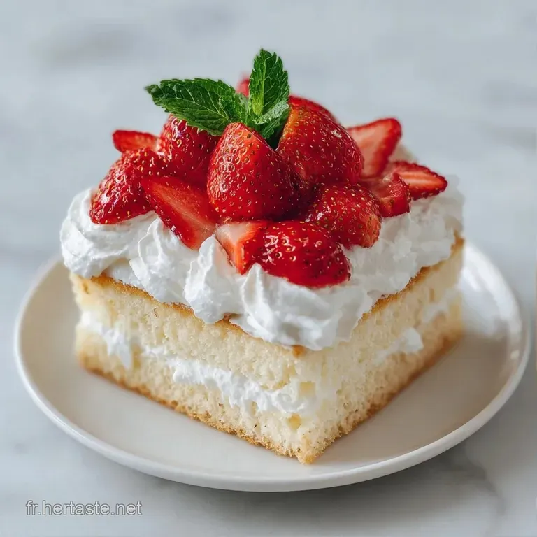 Une part triangulaire pos&eacute;e sur une assiette blanche, r&eacute;v&eacute;lant des couches de g&eacute;noise dor&eacute;e et de cr&egrave;me a&eacute;rienne et riche.