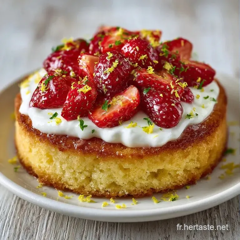 Part de g&acirc;teau a&eacute;rien sur assiette blanche, r&eacute;v&eacute;lant des couches de biscuit dor&eacute; et une mousse velout&eacute;e au citron.