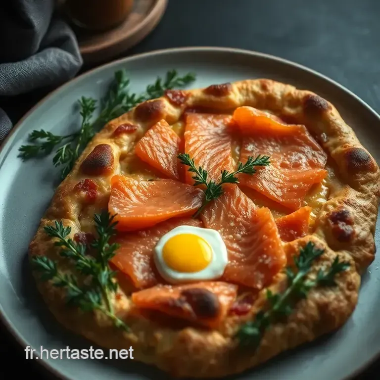 Galette Au Saumon Fum&eacute; Et Cr&egrave;me Fra&icirc;che presentation