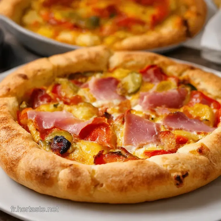 Galette Croustillante Aux L&eacute;gumes Jambon Et Mozzarella presentation