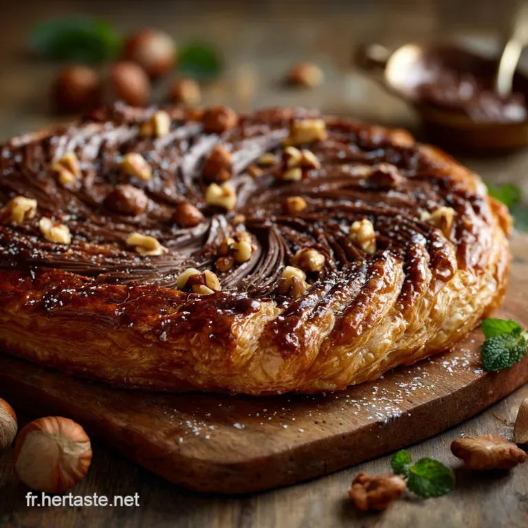 Galette Chocolat Noisette : L&eacute;l&eacute;gante Rustique Le Plaisir Fondant Du Dimanche presentation