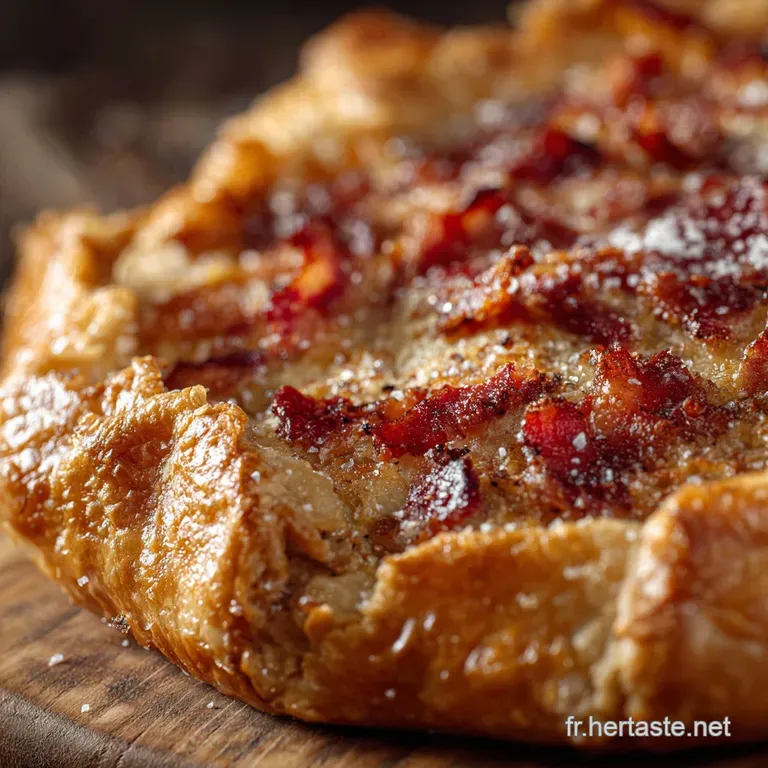 Galette Campagnarde Comt&eacute; Lardons Et P&acirc;te Bris&eacute;e Croustillante presentation