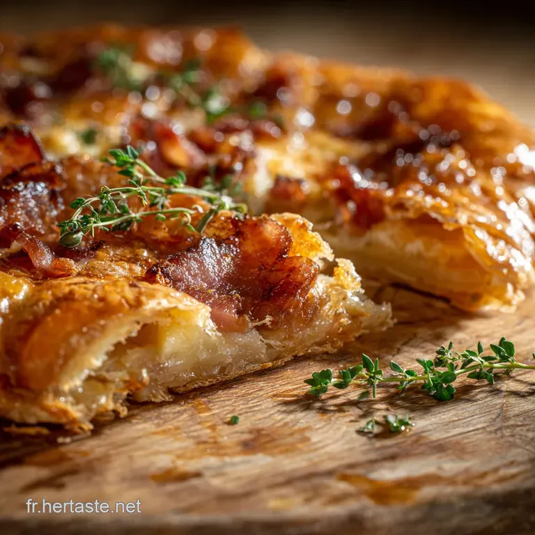 Galette Campagnarde Comt&eacute; Lardons et P&acirc;te Bris&eacute;e Croustillante