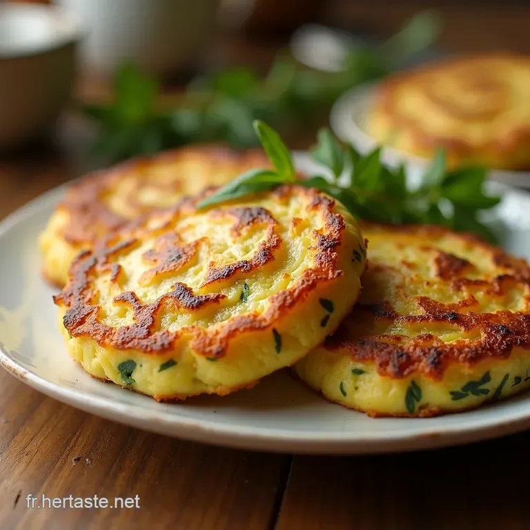 Galettes De Courgettes Fondantes Au Fromage De Ch&egrave;vre Frais presentation