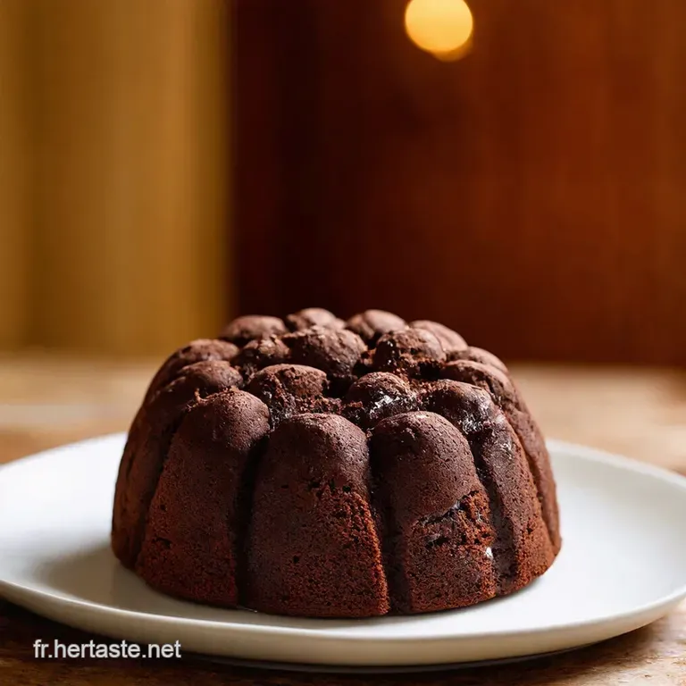 G&acirc;teau Au Chocolat Rocher Le D&eacute;lice Croquant Des Gourmands presentation