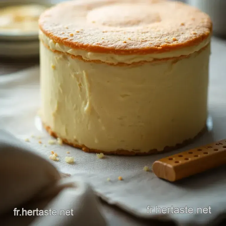 G&acirc;teau Au Fromage Cr&eacute;meux &Agrave; La Vanille presentation