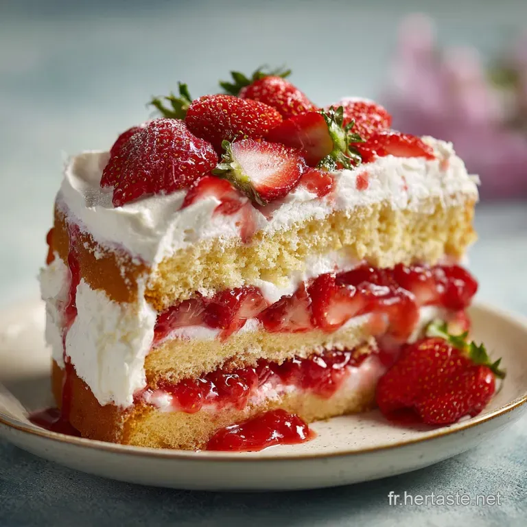 G&acirc;teau Aux Fraises Au Yaourt Grec