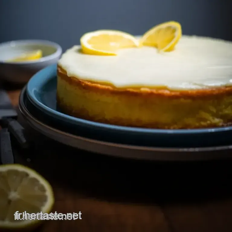 G&acirc;teau Fromage Blanc Citron: Un D&eacute;lice Cr&eacute;meux Au Citron presentation