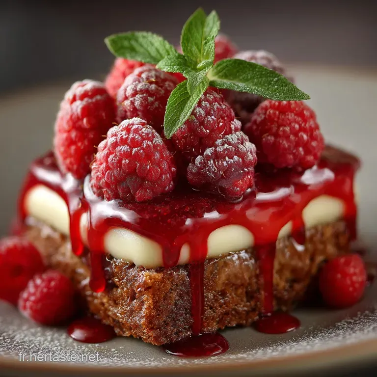 Le R&ecirc;ve P&acirc;tissier G&acirc;teau Moelleux &Agrave; La Vanille Bourbon Et Son Coulis De Framboises Sauvages presentation