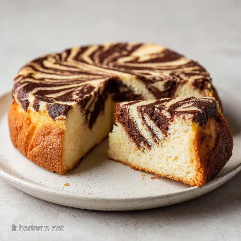 G&acirc;teau Z&egrave;bre Marbr&eacute; Exotique au Lait de Coco