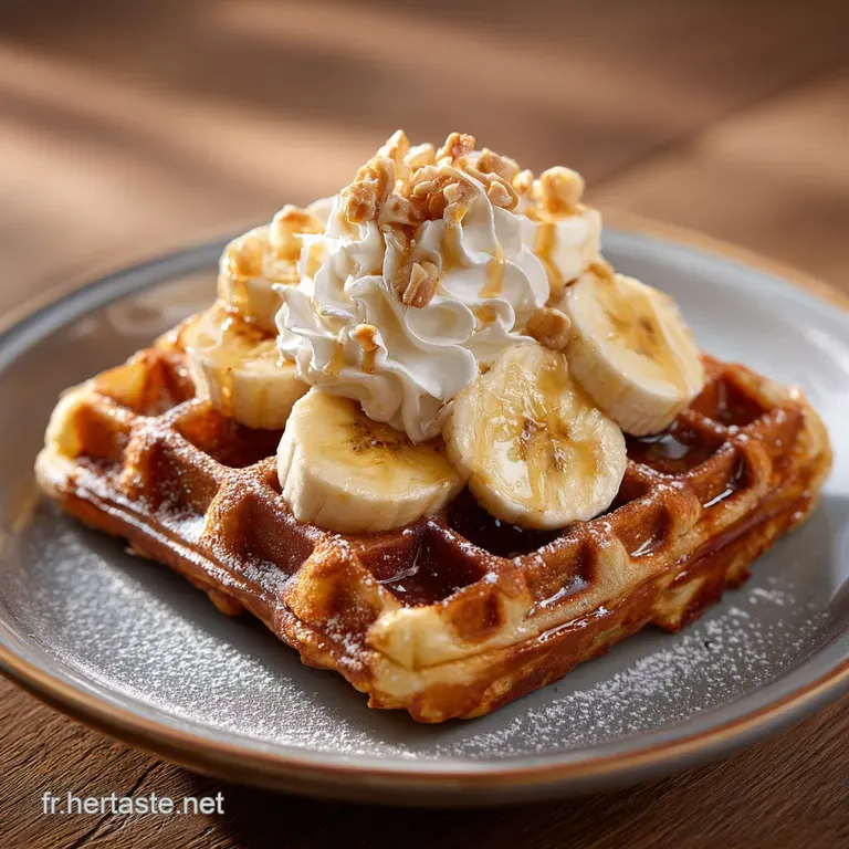 Gaufres Banane Moelleuses Cannelle Sans Beurre presentation