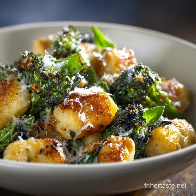 Gnocchis Verts Brocolis Parmesan Et Beurre Noisette Croustillant presentation