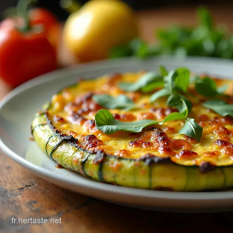 Grande Galette De Courgettes Ch&egrave;vre Frais Et Thym presentation